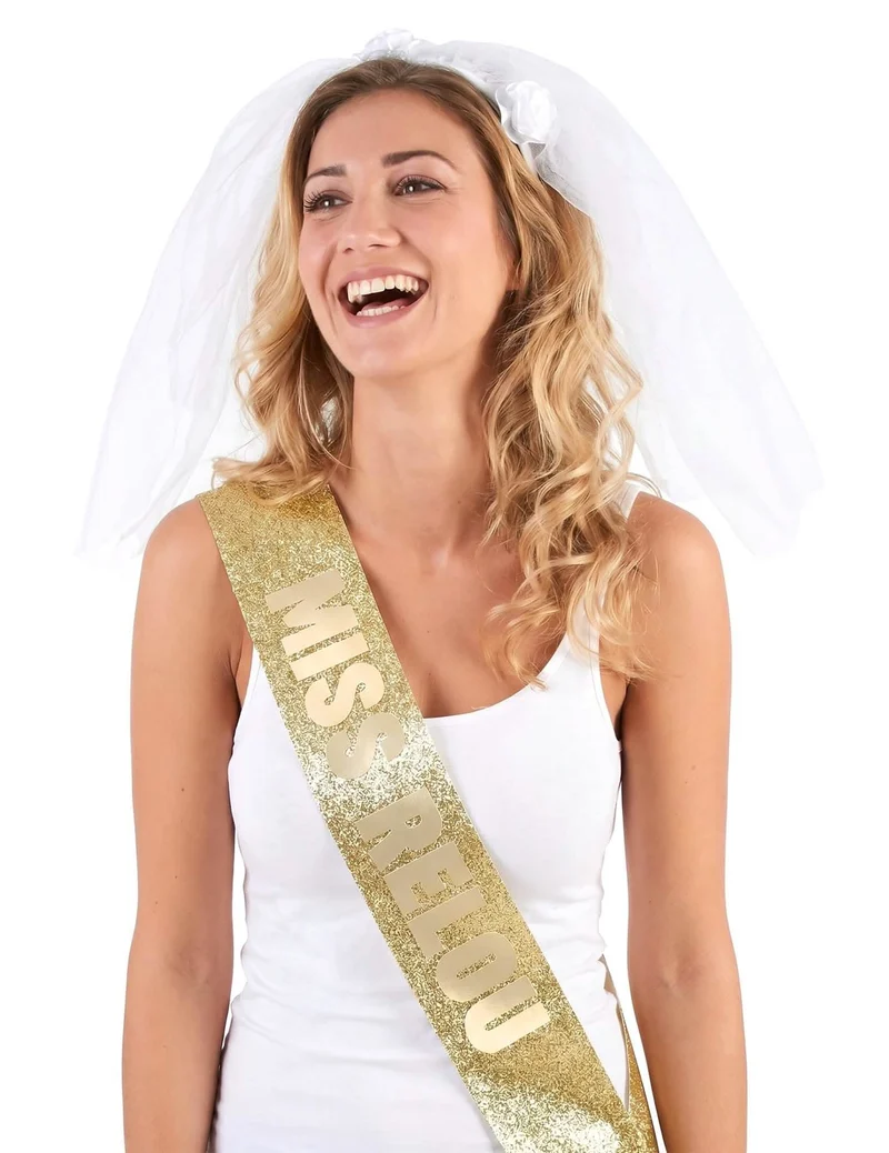 Set aus Accessoires, Schal und Brautschleier für Damen