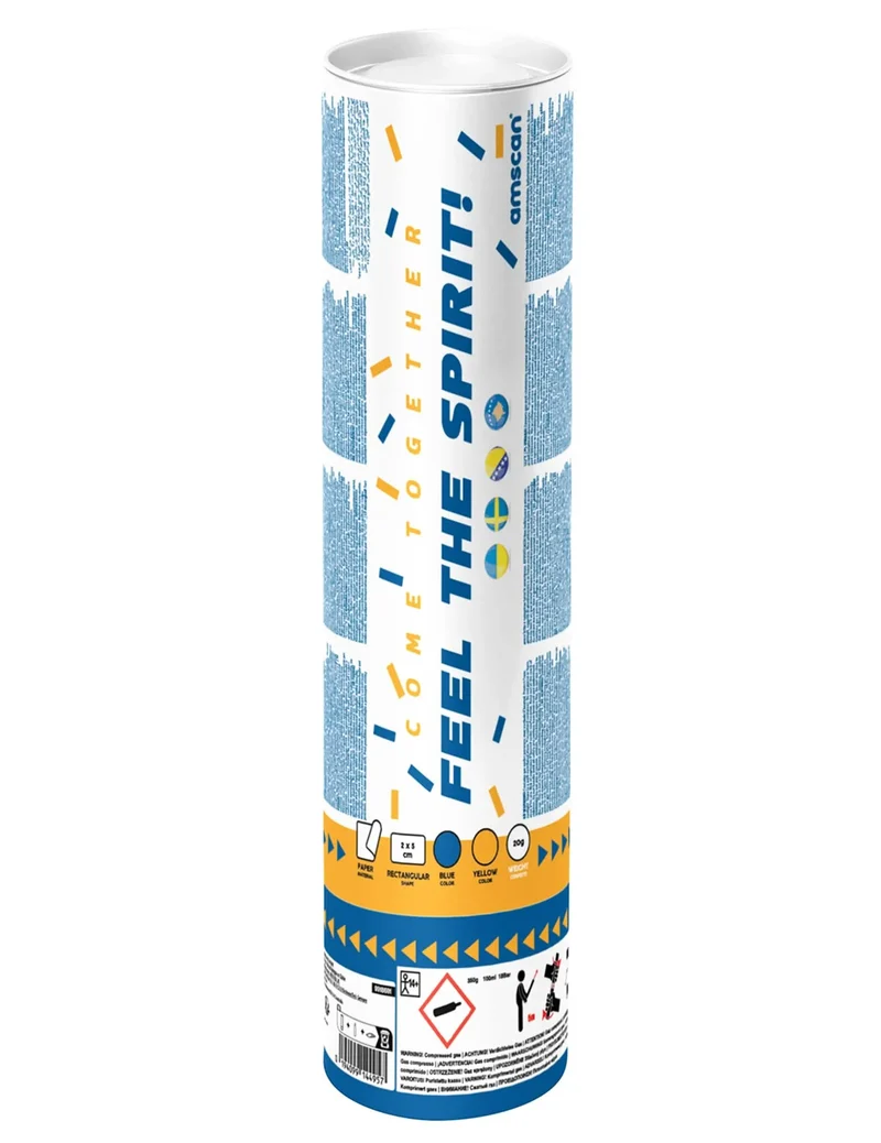Schweden Fan-Set: Hawaii-Kette und Konfettikanone