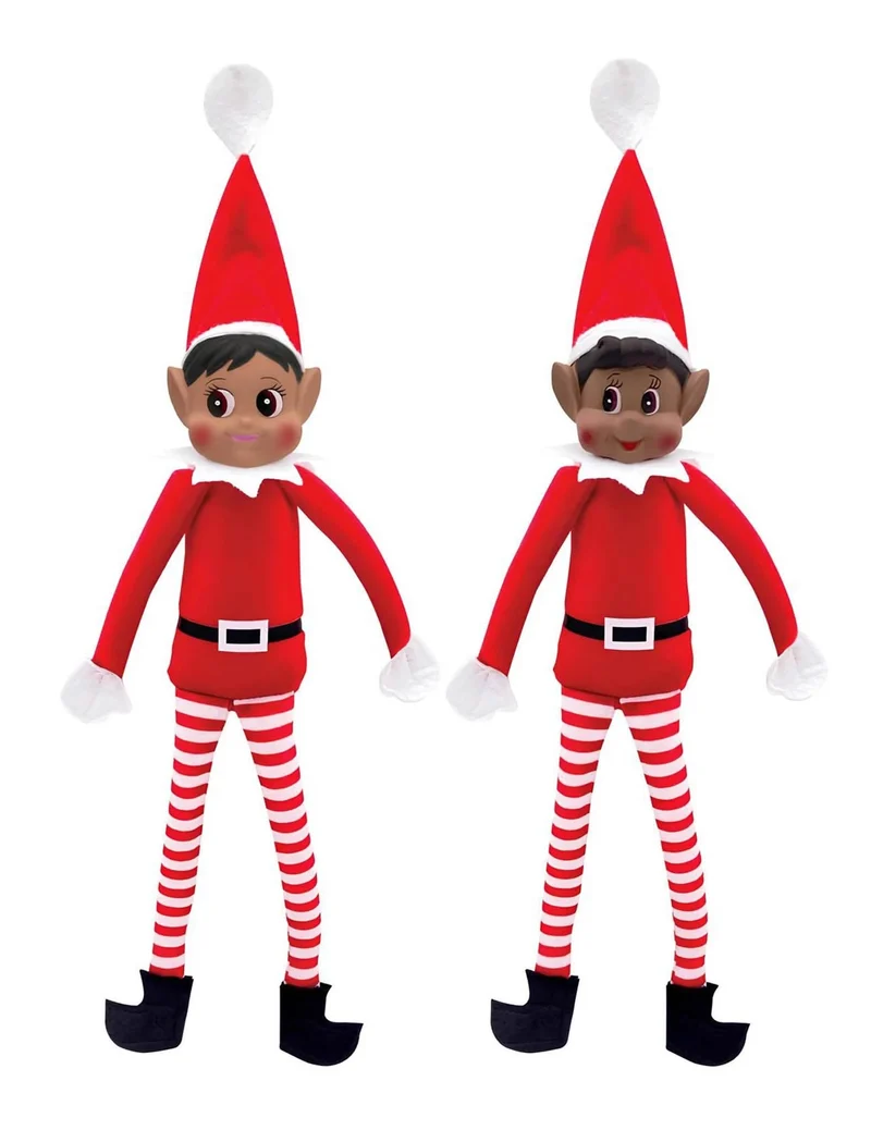 Duo weihnachtliche Wichtel-Schelme Paillette und Pimpon
