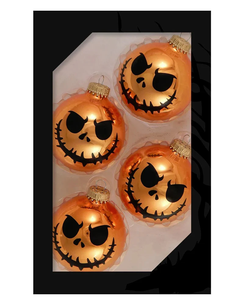 Scary Pumpkin Halloween Weihnachtskugeln Ø6,5cm 4 Stück