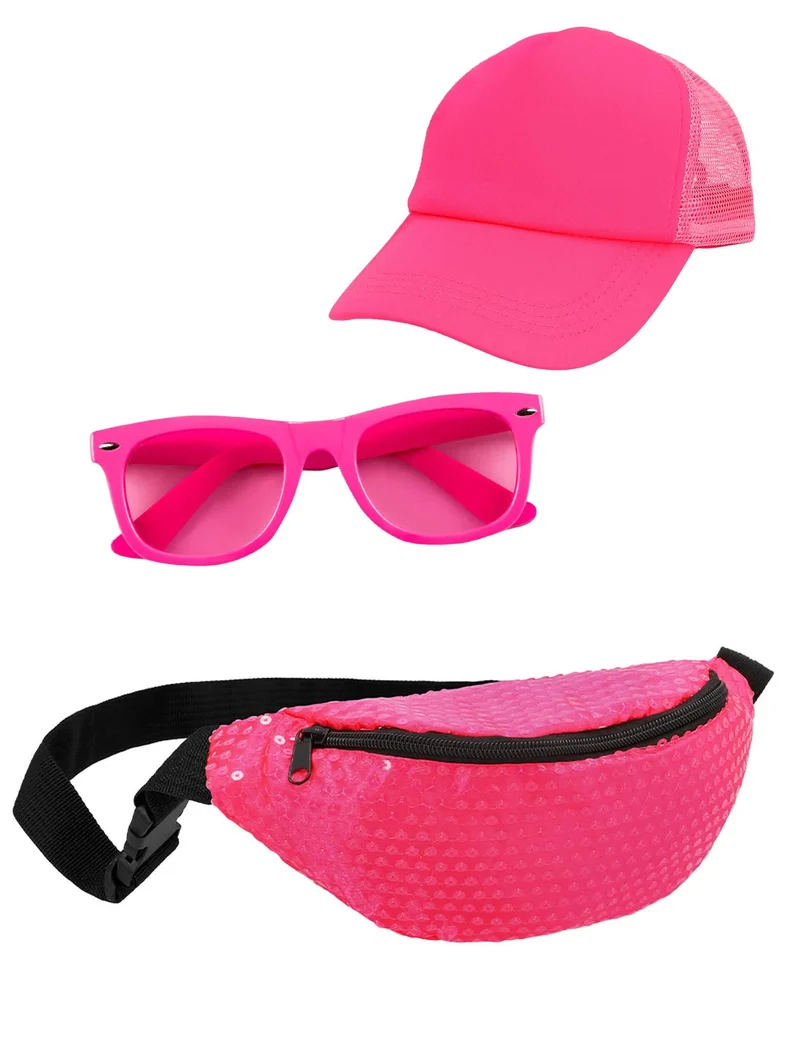 Accessoire Set Neon Rosa