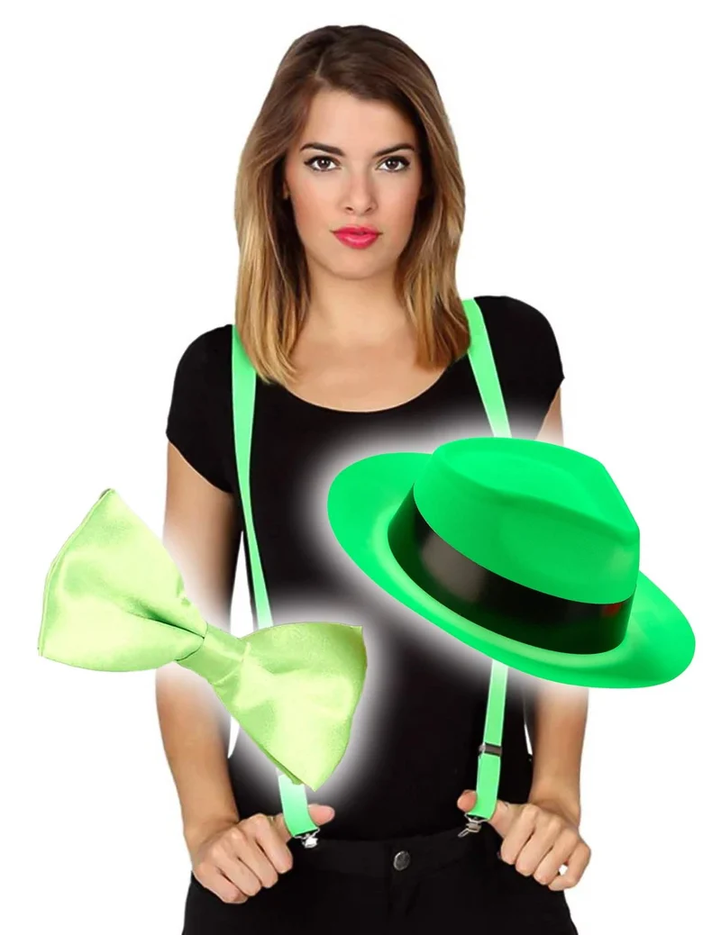 Accesssoire Set grün fluoreszierend erwachsene