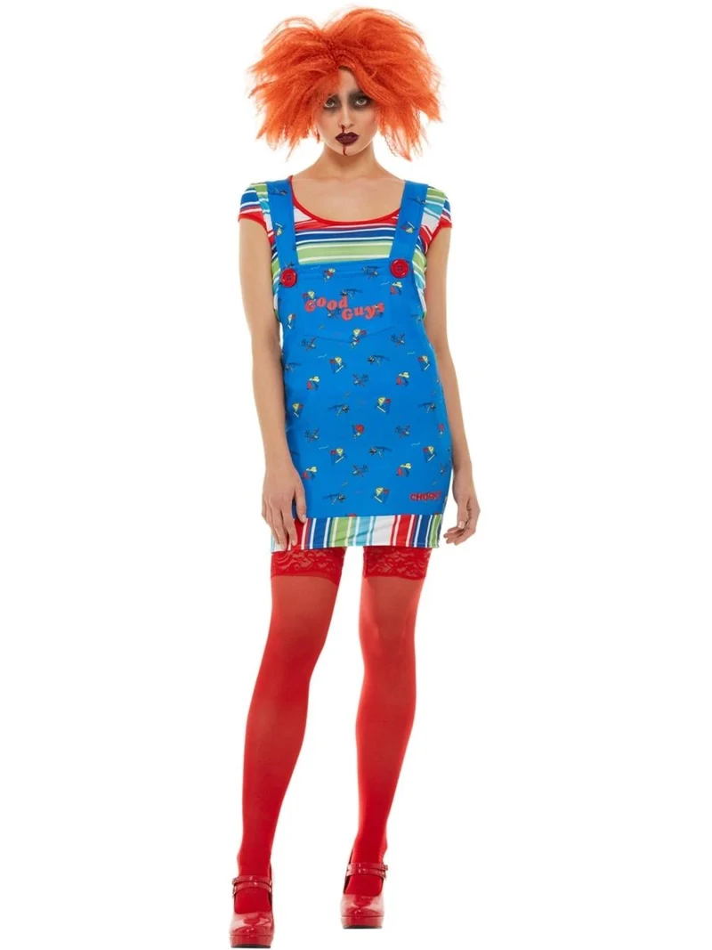 Chucky Kostüm, Blau Damen