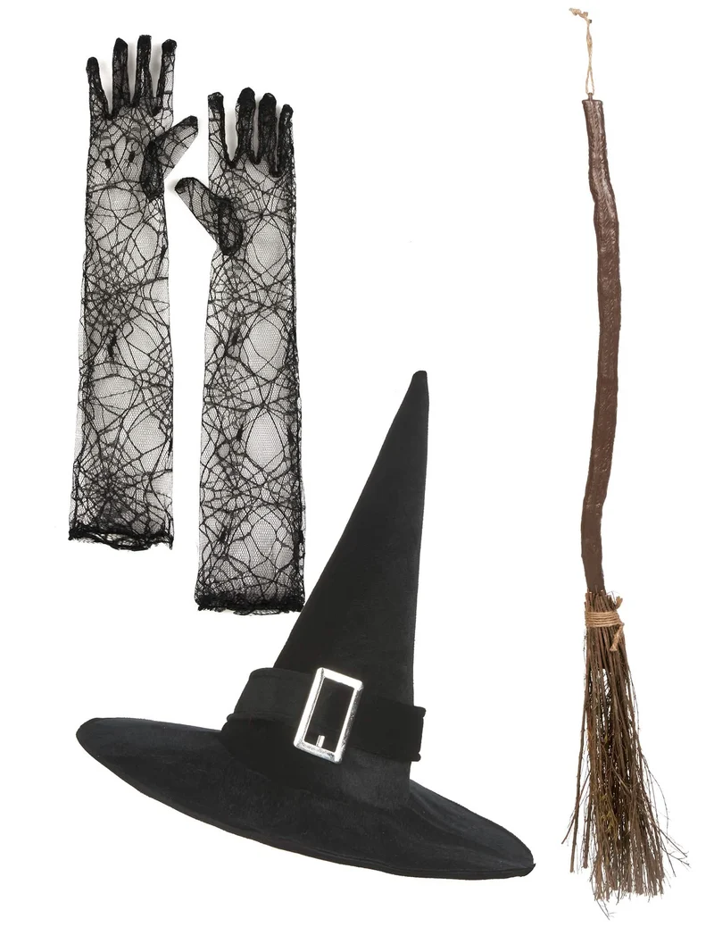 Hexen-Accessoire-Set Halloween-Accessoires 4-teilig