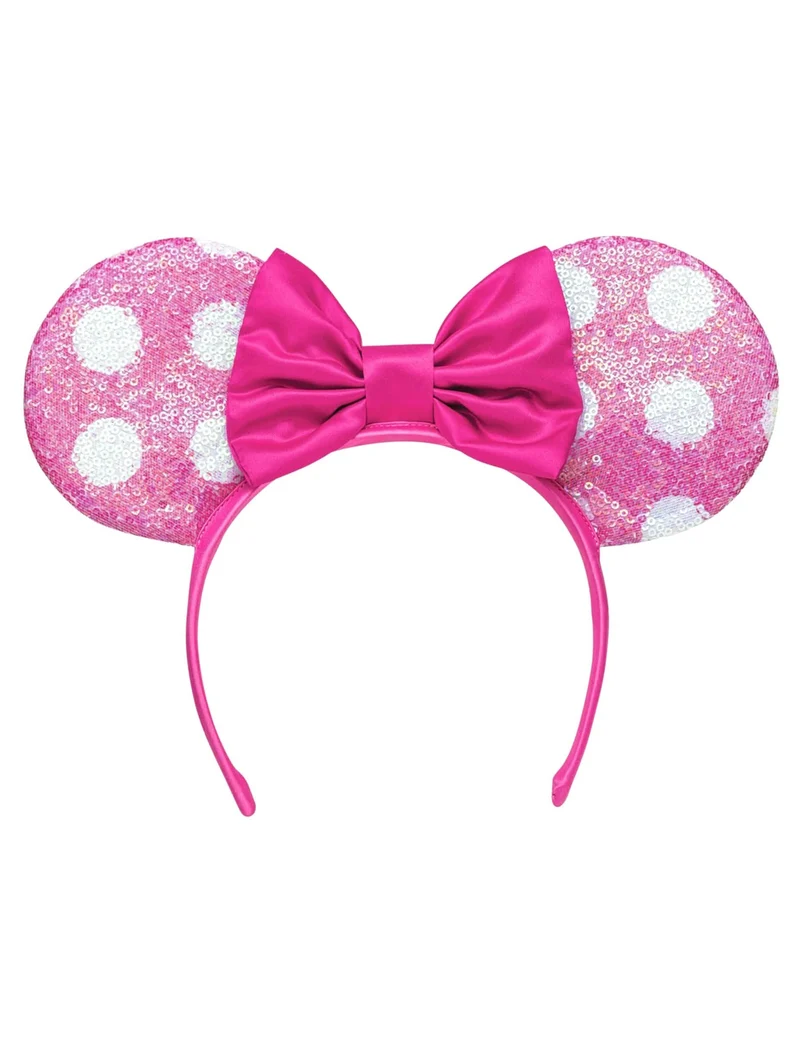 Minnie™-Haarreif für Kinder in Rosa mit Pailletten-Ohren