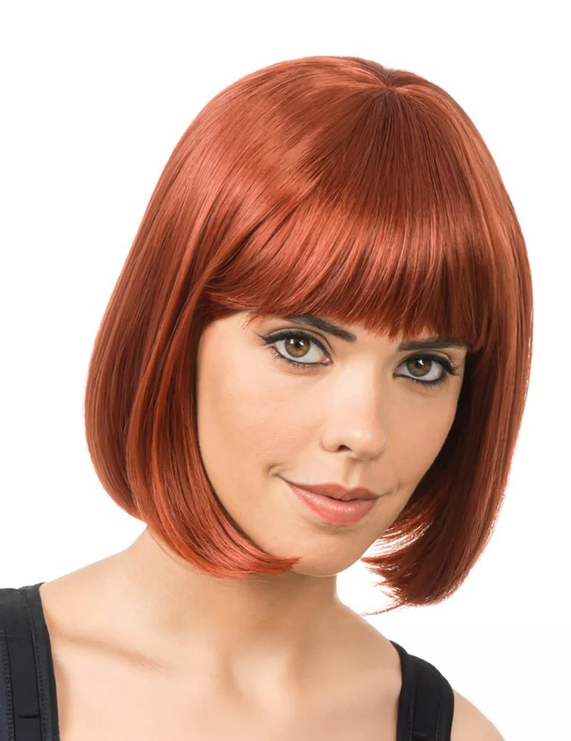 Auburn Bob-Perücke Luxus für Damen - Hitzebeständig
