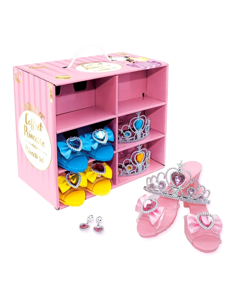 Prinzessin-Schmuckset in 3 Farben (Blau, Rosa, Gelb)