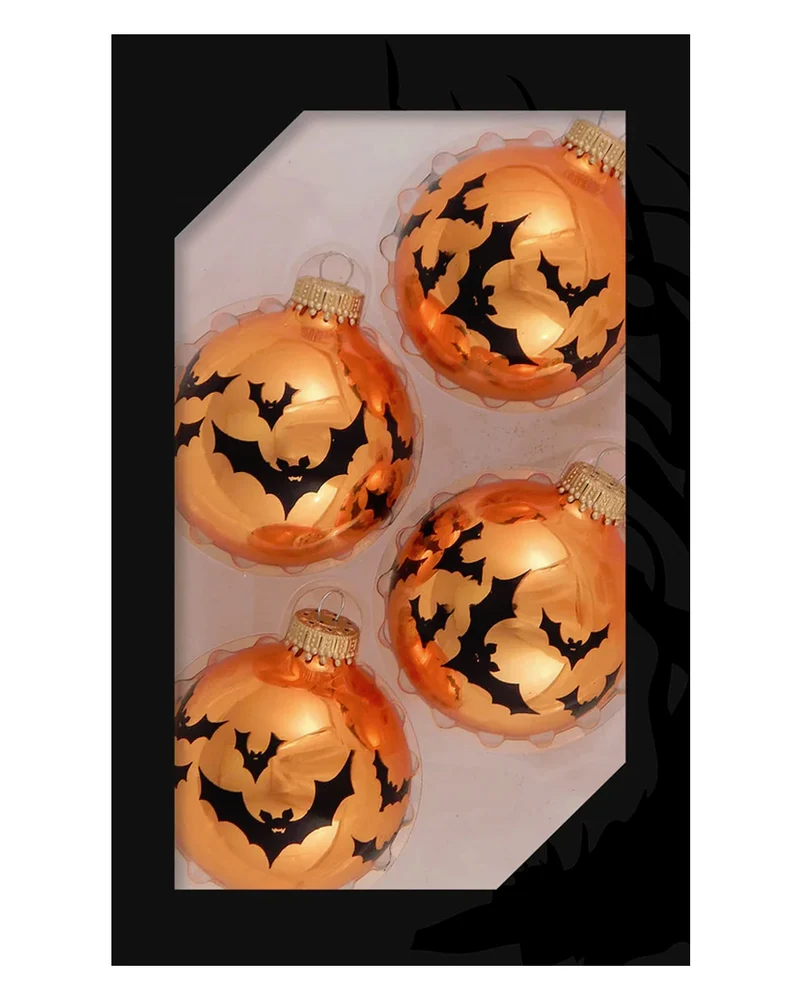 Fledermaus Halloween Weihnachtskugeln Ø6,5cm 4 Stück