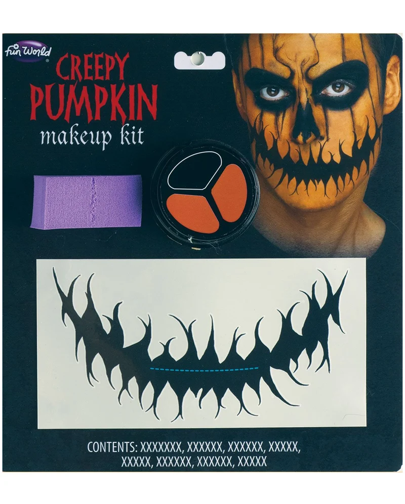 Gruseliger Kürbis Make-Up Set