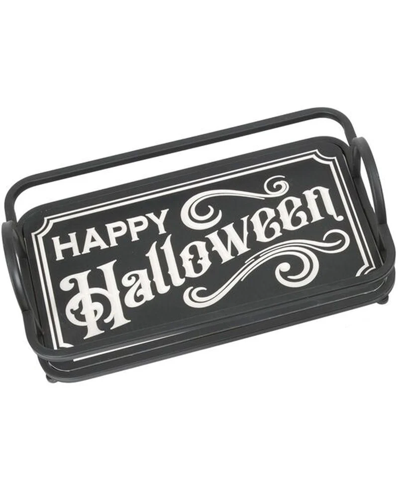 Holz Tablett Happy Halloween