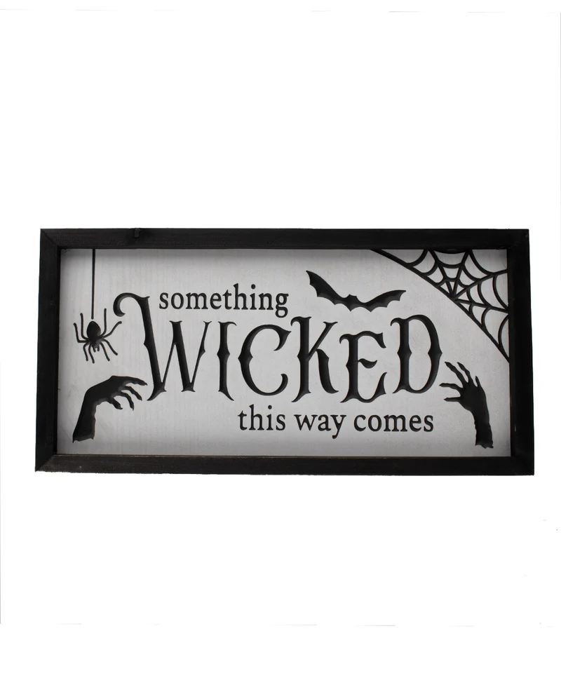 Halloween Wandbild "Something Wicked this Way comes" 40cm