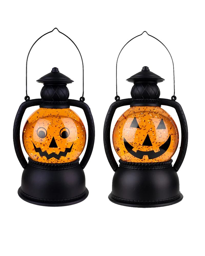 Leuchtende Wasserkugel Halloween Kürbis Laterne 20cm