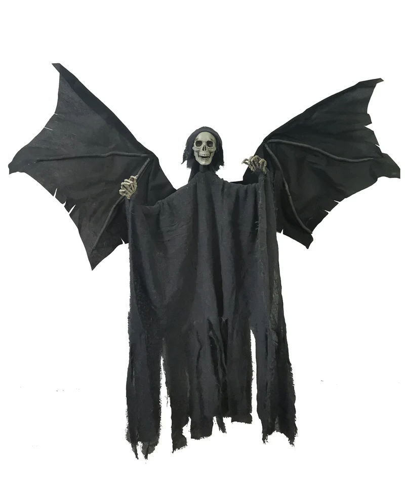 Grauer Skelett Reaper mit Flügel 90cm