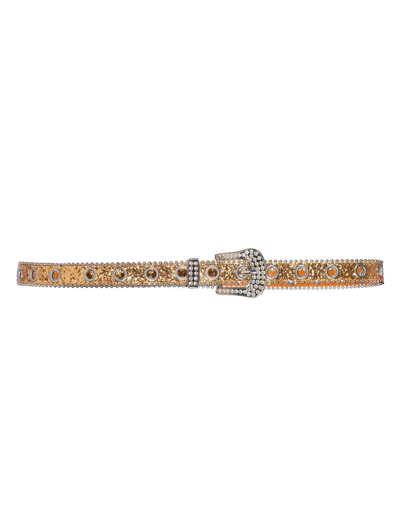 Pailletten-Gürtel Gold mit Strass-Verzierung