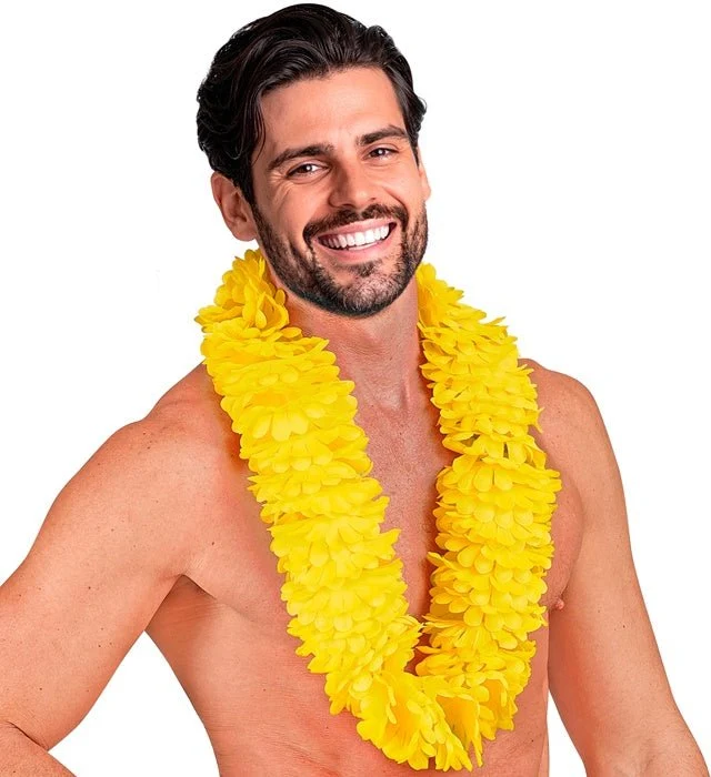 Gelbe Hawaii-Blumenkränze