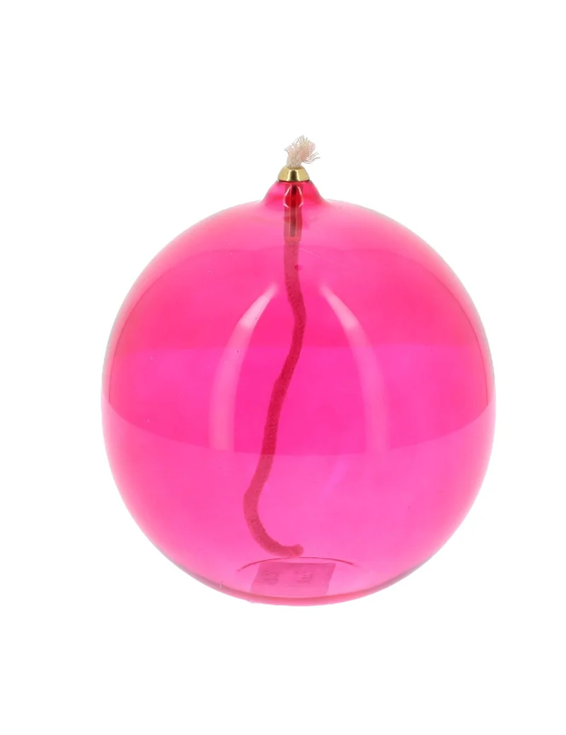Öllampe aus Glas rosa 12,5x13cm