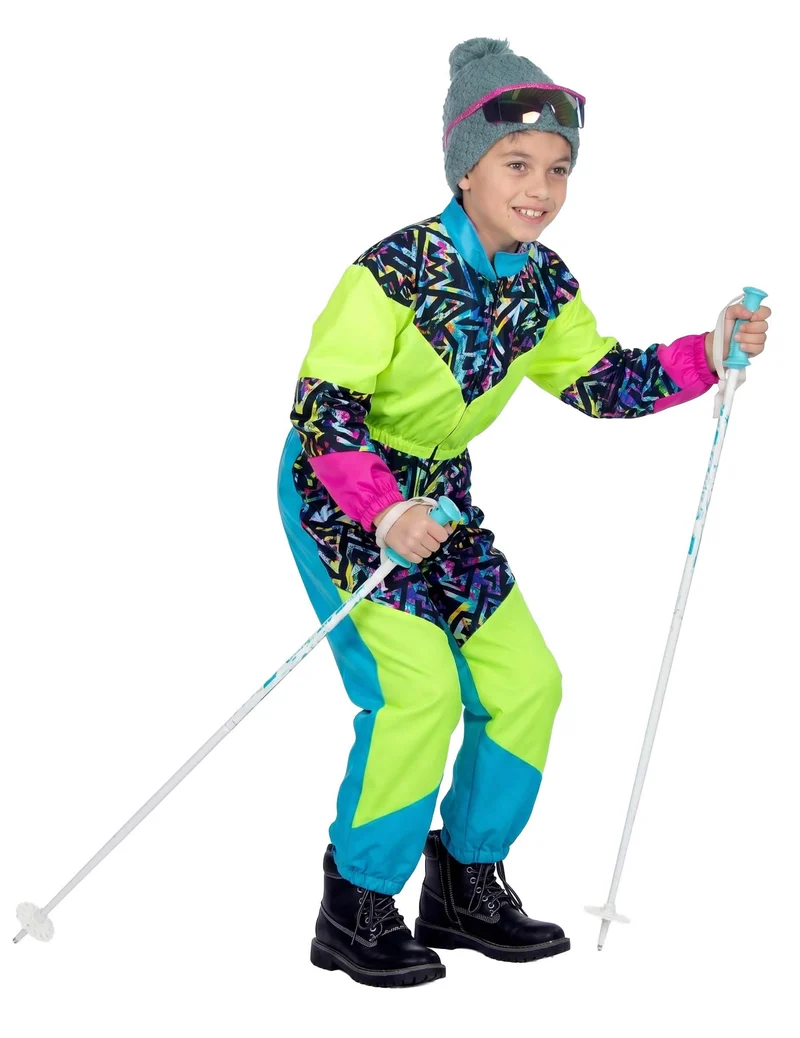 80er-Jahre-Ski-Overall für Kinder