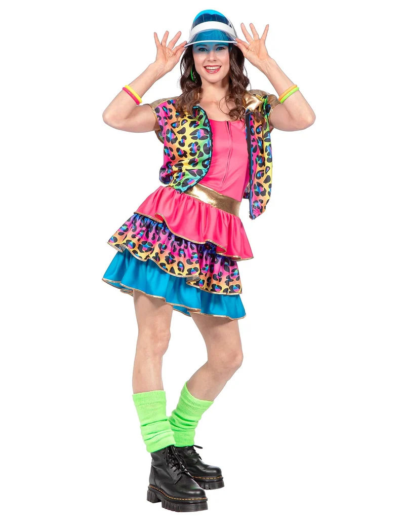 Buntes Panther-Kostüm im Kitsch-Look für Damen