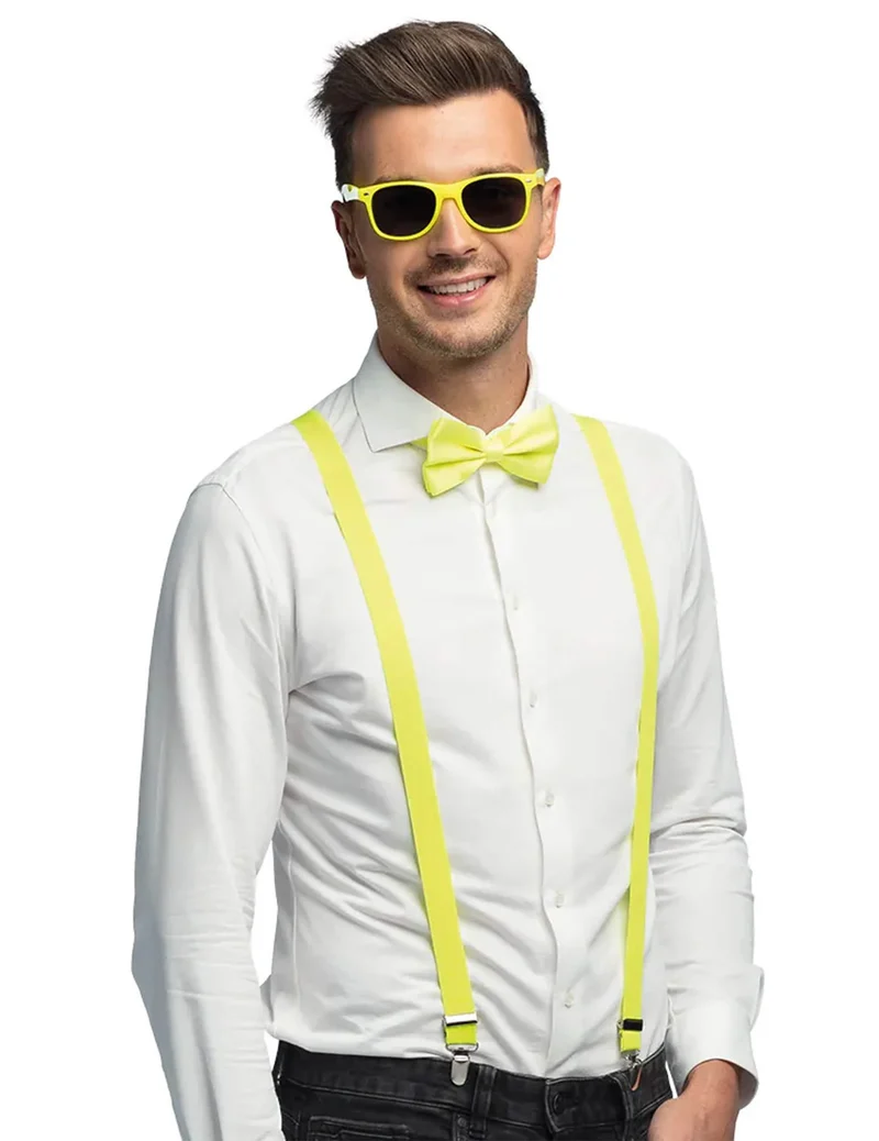 Set aus 3 Neon-Gelben UV-Accessoires
