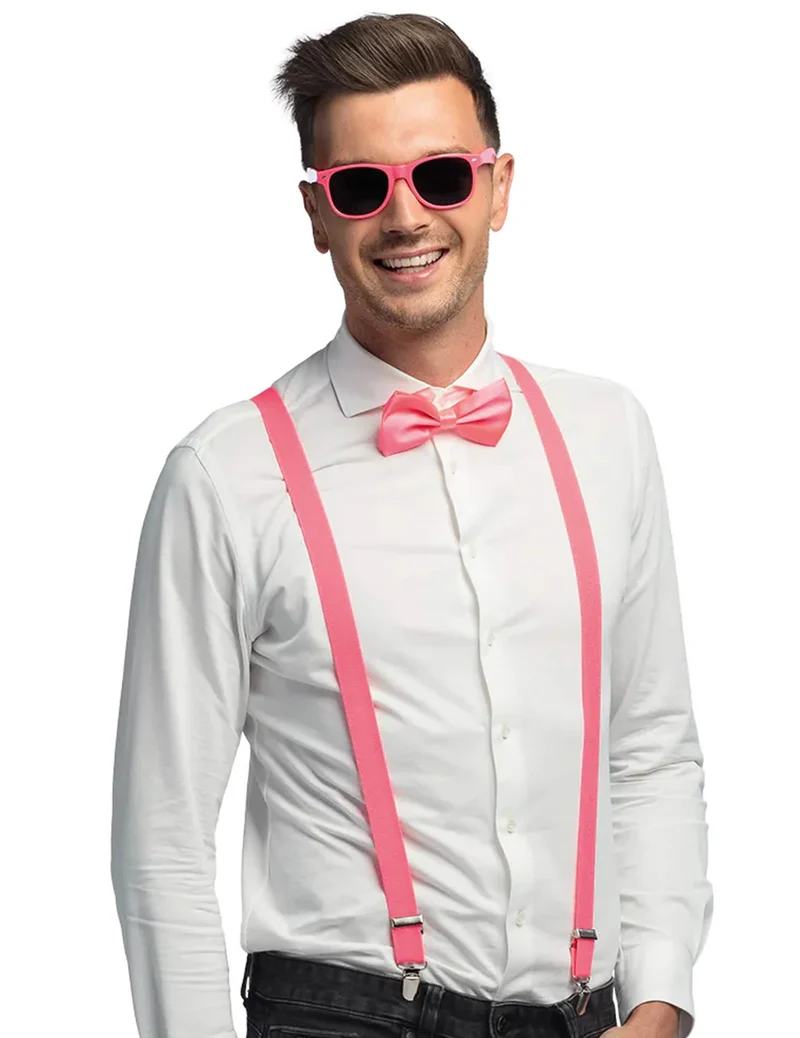 UV Neon Pink Zubehör-Set 3-teilig