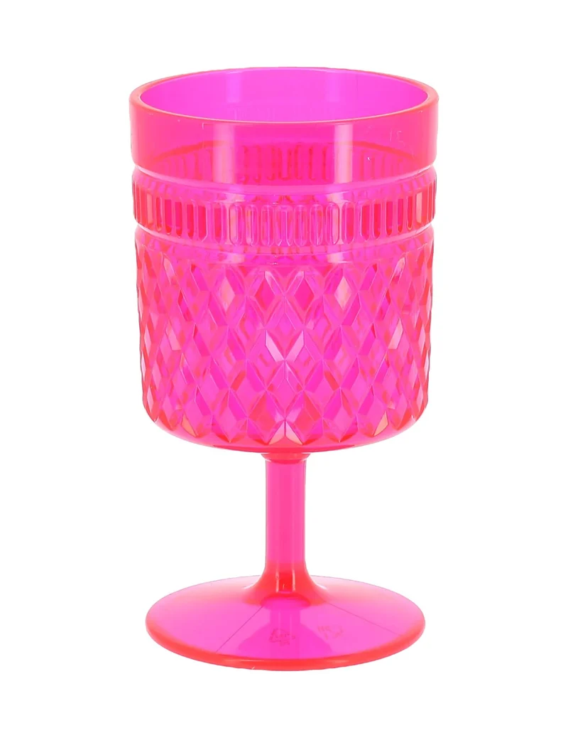 Plastik-Stielglas Himbeerfarben 270 ml