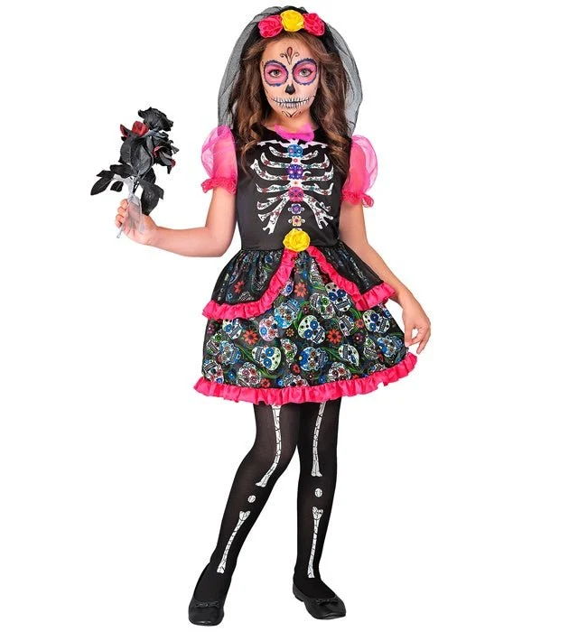 „Dia de los Muertos“-Kleid für Mädchen