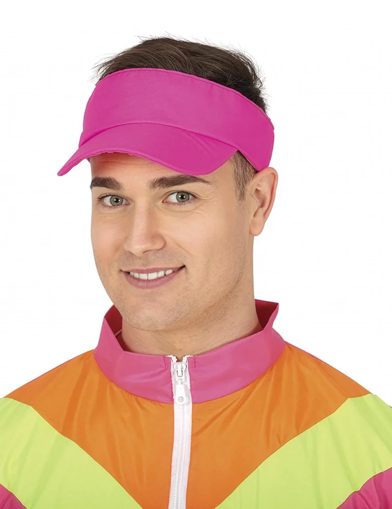 Neon-Visierkappe in Rosa für Erwachsene