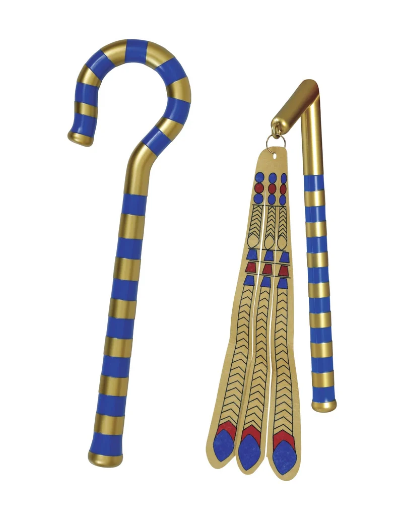 2 Pharaonenzepter Ägypten 35 cm für Erwachsene