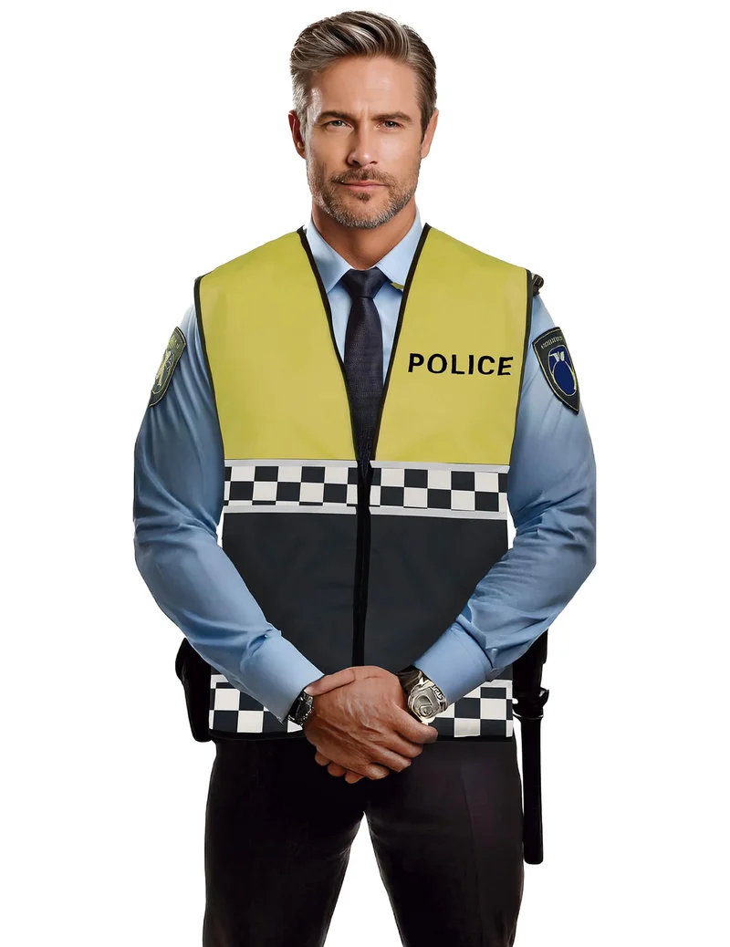 Gelbe Polizei-Weste für Erwachsene