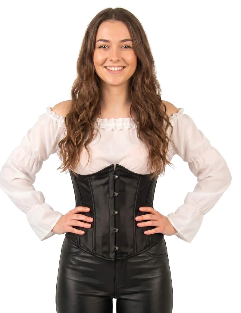 Schwarzes kurzes Korsett für Damen