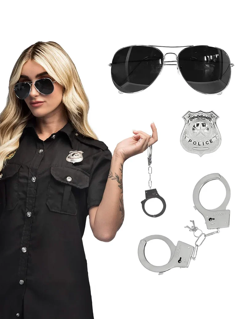 3-teiliges Polizei Zubehör-Set