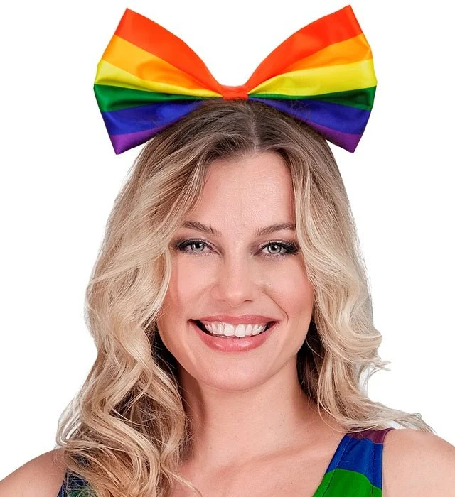 Regenbogen-Haarband mit Schleife