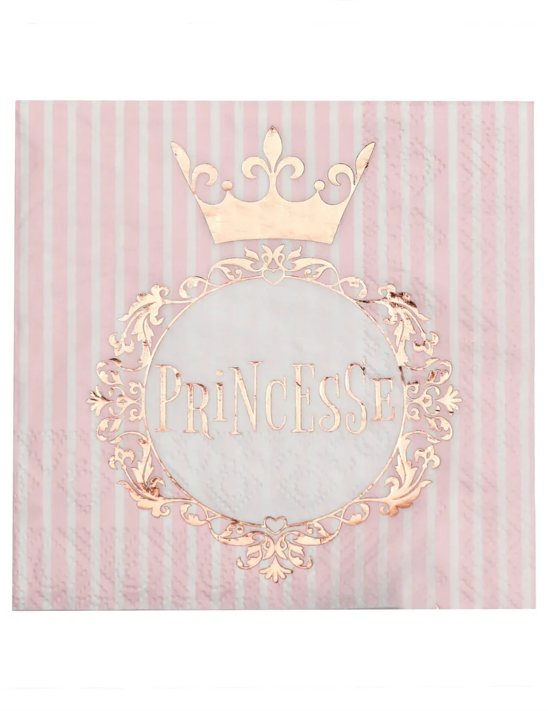 20 Servietten Prinzessin Rosegold