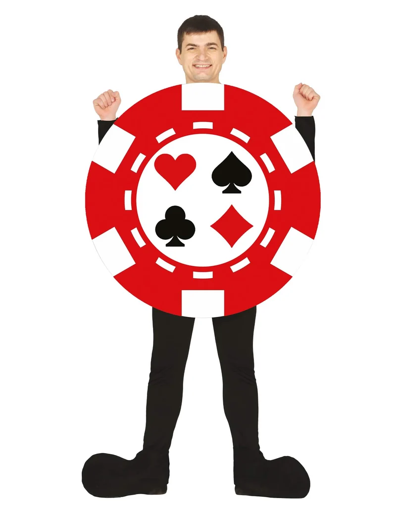 Pokerchip Kostüm für Erwachsene