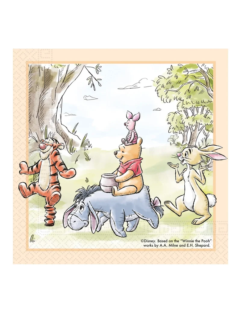 20 Papierservietten Winnie Puuh™ 33 x 33 cm