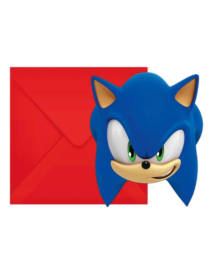 6 Sonic™ Einladungskarten und Umschläge
