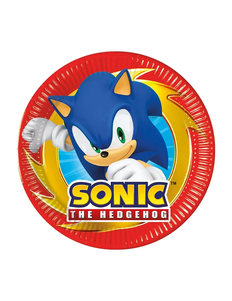 8 Sonic™ Pappteller 20 cm