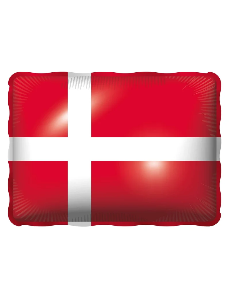 Folienballon Dänemark-Flagge 32 x 45 cm