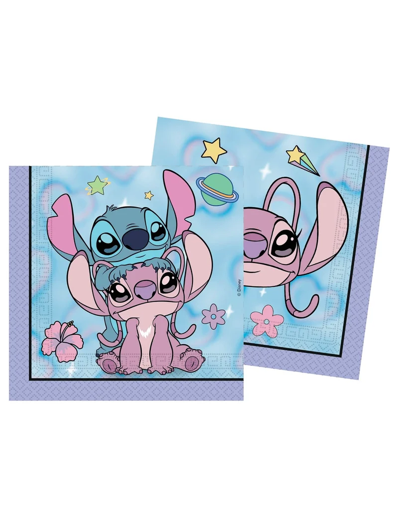 20 Papierservietten Angel und Stitch™ 33 x 33 cm