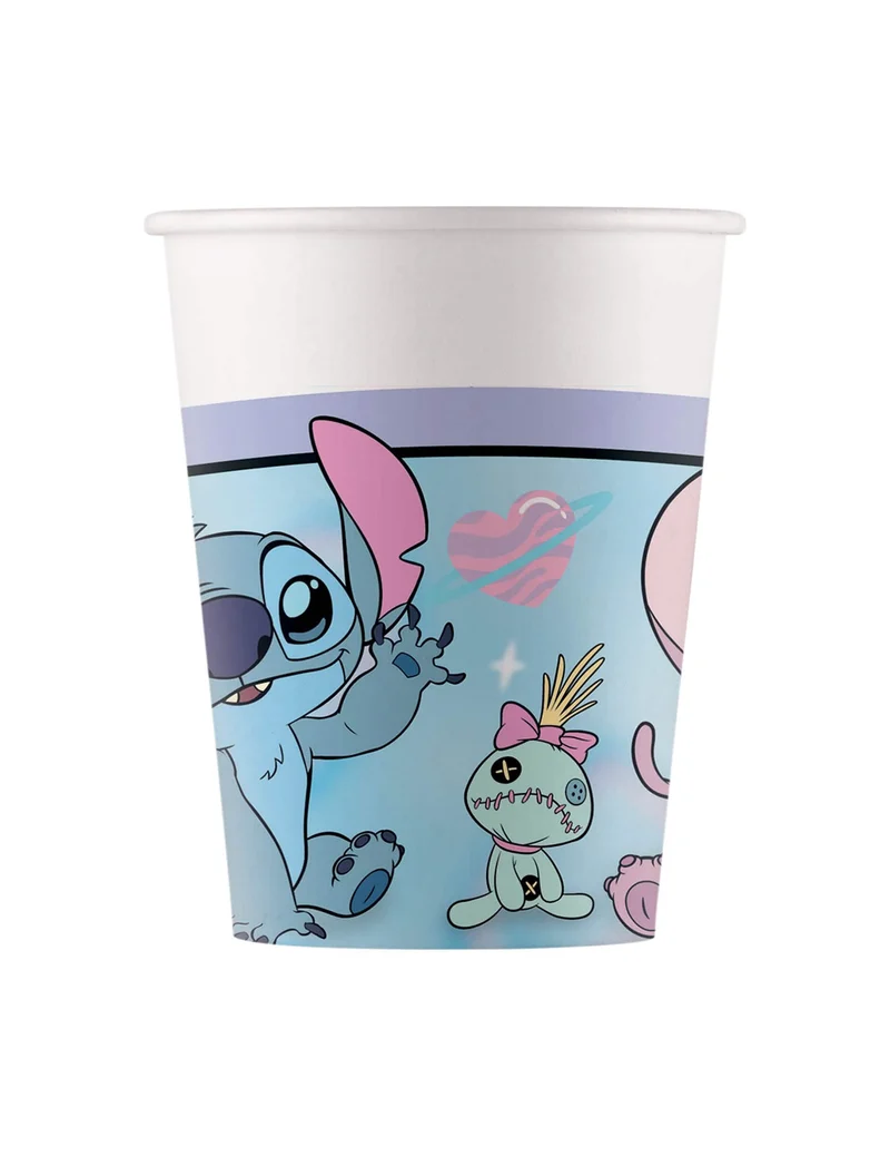 8 Pappbecher Angel & Stitch™ 200 ml