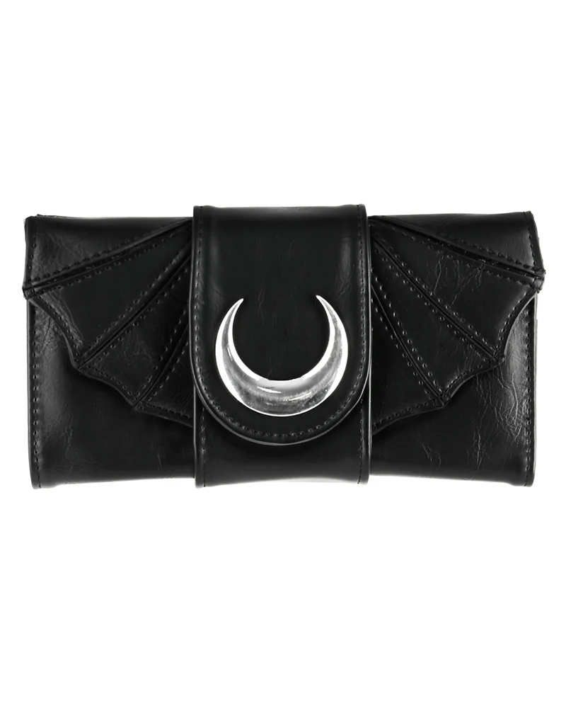 Moon Gothic Geldbeutel mit Fledermausflügel