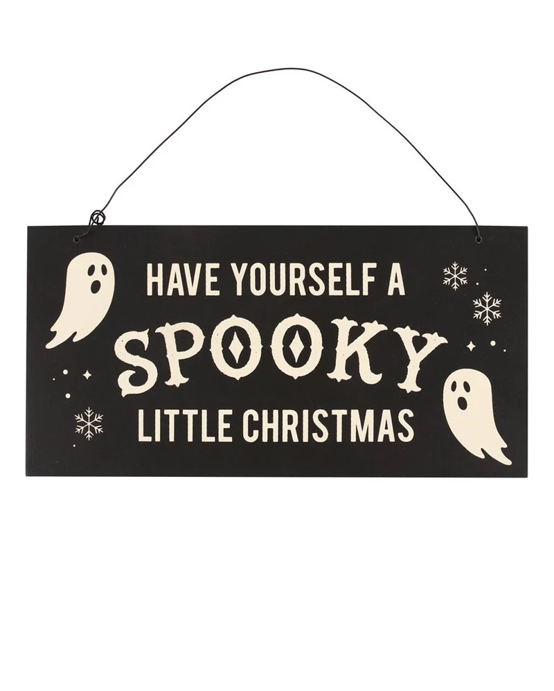 Spooky Little Christmas Hängeschild aus Holz