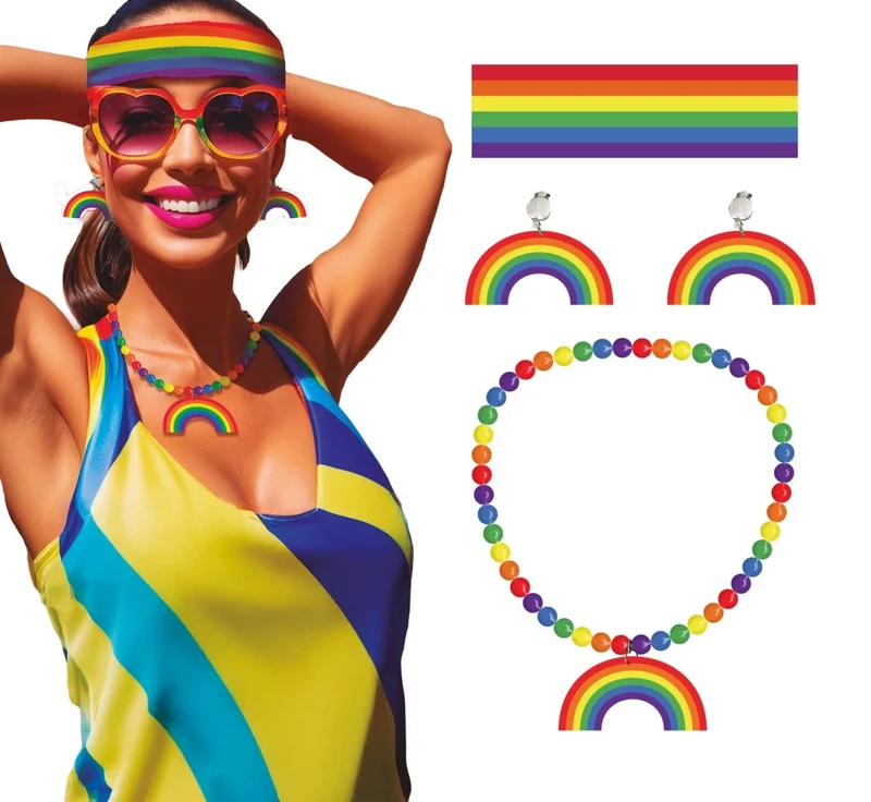 Regenbogen-Zubehörset 3 Teile