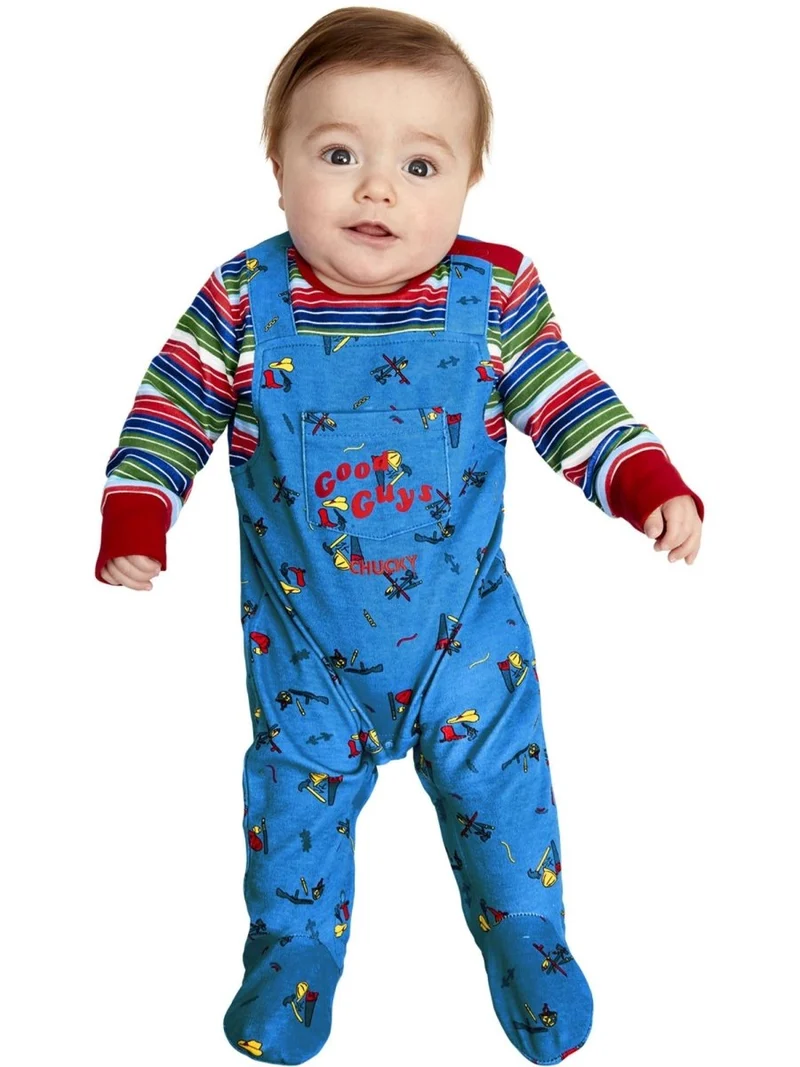 Chucky Baby Kostüm, Blau & Rot