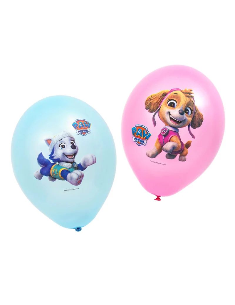 6er Set Paw Patrol™ Latex-Luftballons rosa 27cm