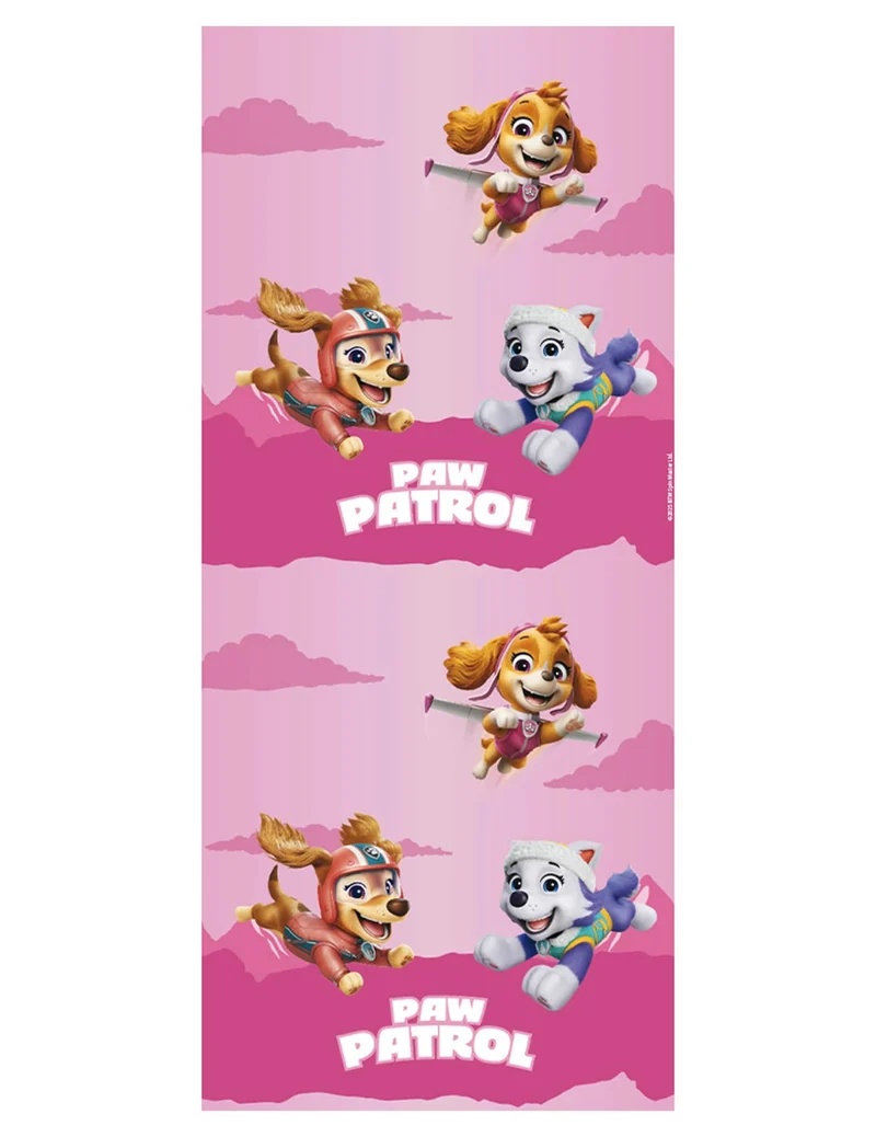 Paw Patrol™ Tischdeko rosa aus Stoff 28cm x 3m