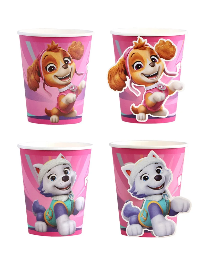 8er Pack PAW Patrol™ Becher rosa - 250ml