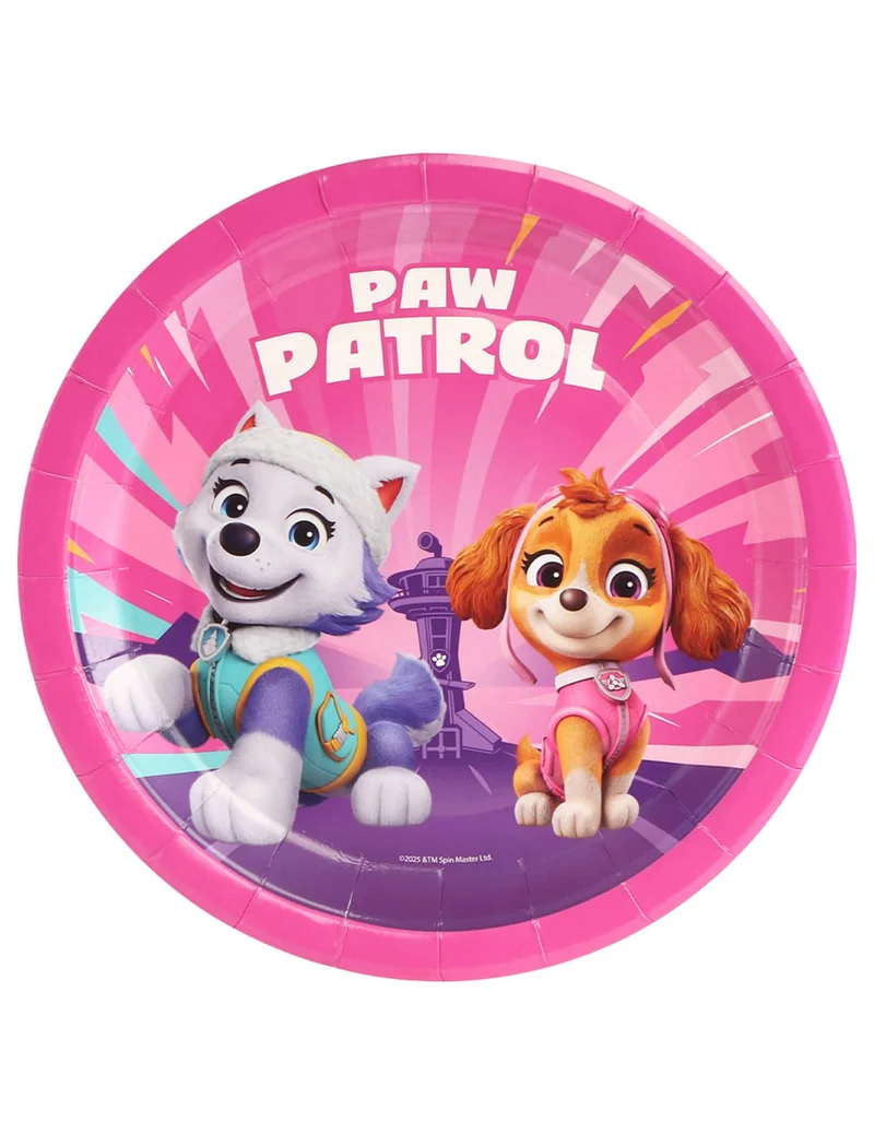 8 Geburtstagsteller PAW Patrol™ Pink 23cm