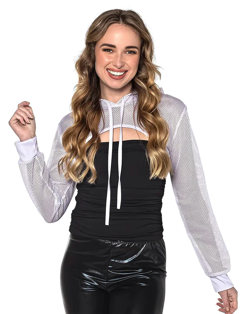 Weißer Netz-Bolero für Damen
