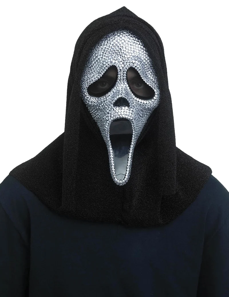 Scream Maske mit Strasssteinen für Erwachsene
